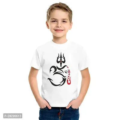 GIFTSBALA Ganesha and Lord Shiva Divine Trident Trishul printed polyester t-shirt  Man | Girl | Boy | Baby