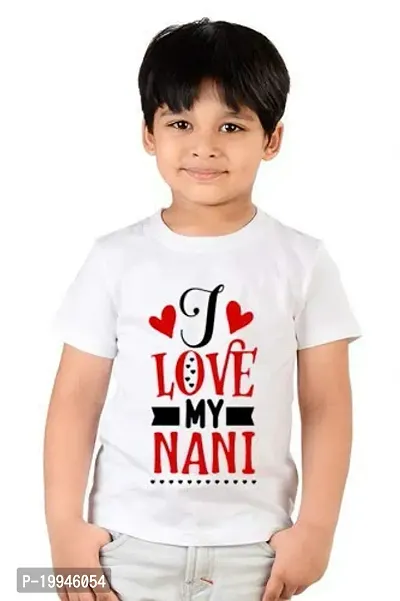 GIFTSBALA  I Love My Nani Kids Gifting Cotton Round Neck Unisex Half Sleeve T-Shirt 47