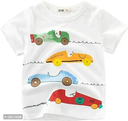 GIFTSBALA Unisex Infant Fashion Crew Neckprinted polyester t-shirt Tops Cute Cartoon Short Sleeve Tees Shirts for Boys Girls Summer Kids Casual Clothes-thumb0