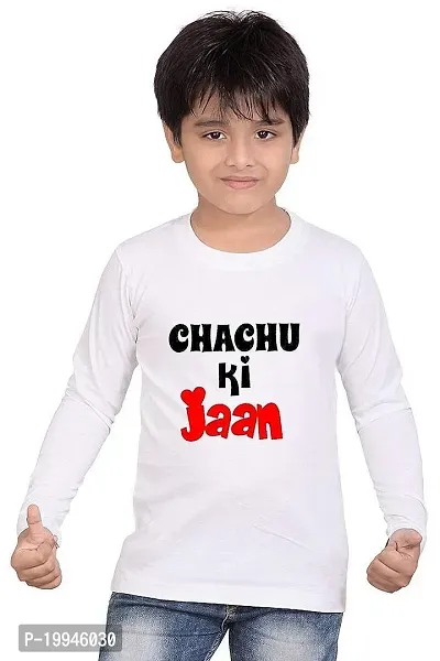 GIFTSBALA  Boys and Girls Chachu Ki Jaan Kids Gifting Cotton Round Neck Unisex Full Sleeve T-Shirt Dress14