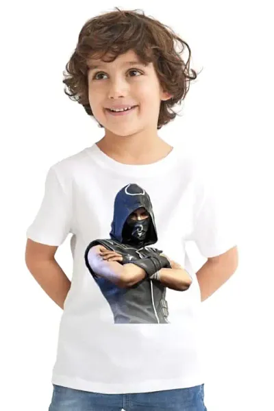 HPLUS Boy's Half Sleeves Causal T-Shirt for BOY S (MaskMan)