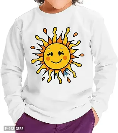 GIFTSBALA Sun Toddler Long Sleeveprinted polyester t-shirt - Cartoon Design Kids printedpolyester t-shirt - Cute Long Sleeve Tee