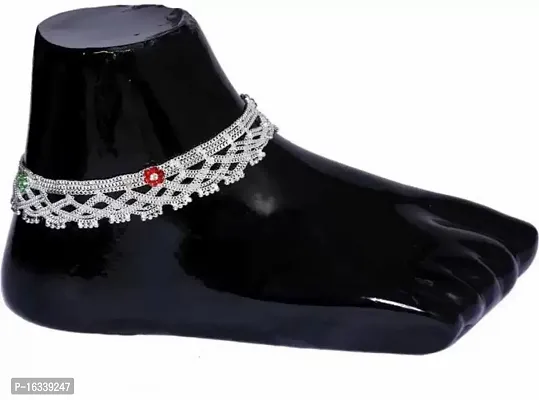 Shimmering Silver Alloy  Anklet For Women