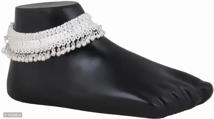 Shimmering Silver Alloy  Anklet For Women