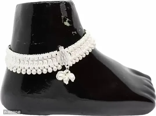 Shimmering Silver Alloy  Anklet For Women