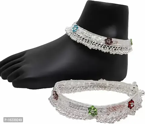 Shimmering Silver Alloy  Anklet For Women-thumb0