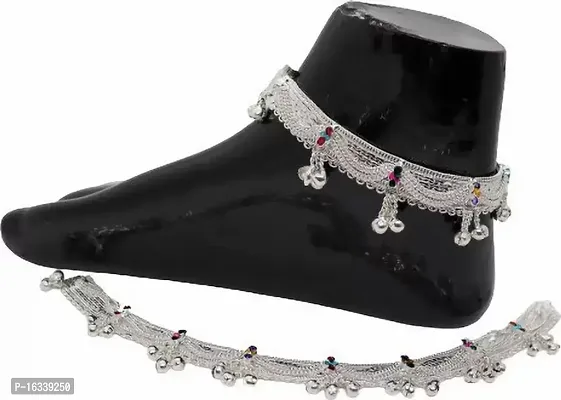 Shimmering Silver Alloy  Anklet For Women-thumb0