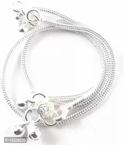 Shimmering Silver Alloy  Anklet For Women-thumb0
