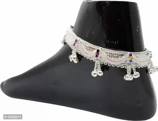 Shimmering Silver Alloy  Anklet For Women