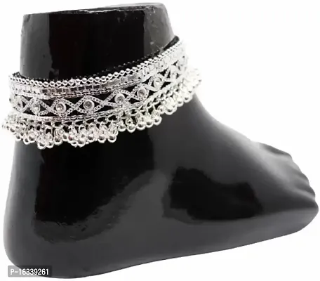 Shimmering Silver Alloy  Anklet For Women-thumb0