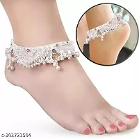 Classic Alloy Anklet With Toe Ring For Women-thumb2