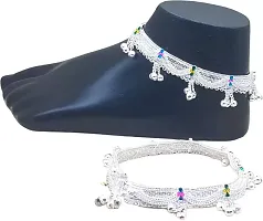 silver plated fancy anklet ( payal ) for women/girls Alloy Anklet-thumb2