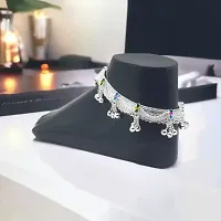 silver plated fancy anklet ( payal ) for women/girls Alloy Anklet-thumb2