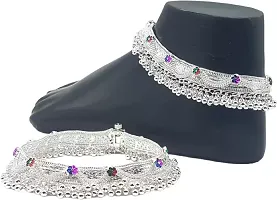 silver plated fancy anklet ( payal ) for women/girls Alloy Anklet-thumb1