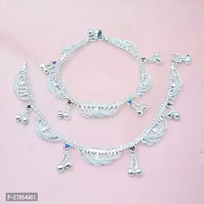 silver plated fancy anklet ( payal ) for women/girls Alloy Anklet