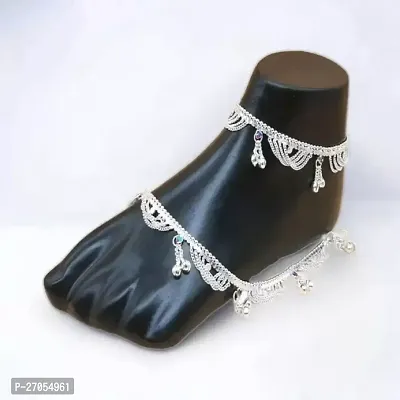 silver plated fancy anklet ( payal ) for women/girls Alloy Anklet-thumb3