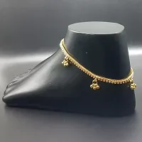 Traditional Ethnic Fashion Foot Jewellery Gold Plated Ghungroo Painjan Payal Alloy-thumb1