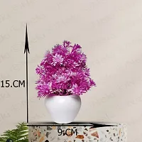 Classic Plastic Solid Artificial Flowers  Vases Pot Pack of 3-thumb1