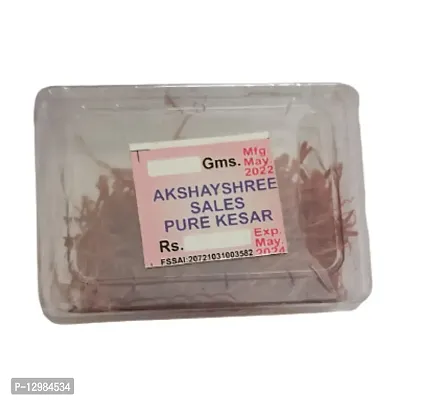 Akshayshree Sales Original and Pure Kesar/Saffron/Zaffron (1.00 Gram - Pack of 1)