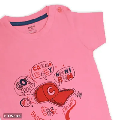 Fabulous Pink Cotton Printed T-Shirts with Shorts For Boys-thumb5