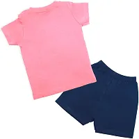 Fabulous Pink Cotton Printed T-Shirts with Shorts For Boys-thumb1