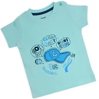 Fabulous Blue Cotton Printed T-Shirts with Shorts For Boys-thumb2