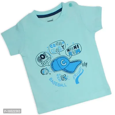 Fabulous Blue Cotton Printed T-Shirts with Shorts For Boys-thumb3