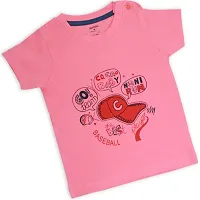 Fabulous Pink Cotton Printed T-Shirts with Shorts For Boys-thumb2