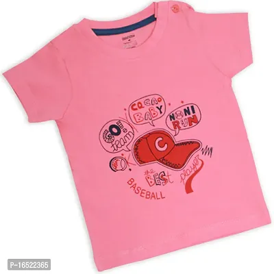 Fabulous Pink Cotton Printed T-Shirts with Shorts For Boys-thumb3