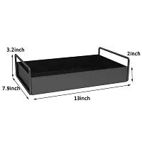 Topinon Bathroom Vanity Tray, Kitchen/Bathroom Countertop Storage Shelf Organizer Black-thumb3