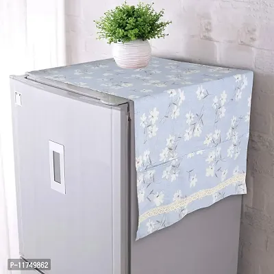 Topinon Fridge Cover Top with Pockets (,130 x 55 cm) (Blue)-thumb2