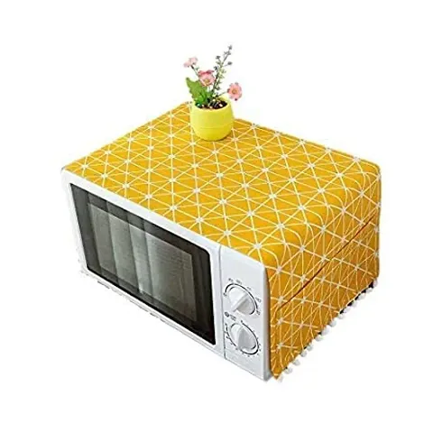 Topinon Microwave Cover for Home Kitchen (Yellow Color)