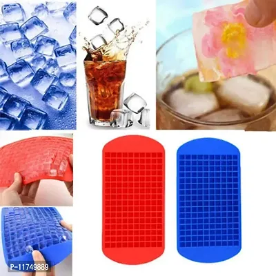 Topinon Mini Silicone Ice Cube Trays, 160 Grids Food Grade Small Ice Trays (3 Pcs- Multi Color)-thumb5