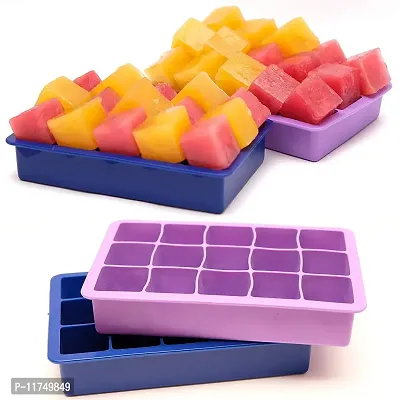 Topinon 1 Pcs Silicone 15 Cavities Ice Tray (Multicolor- 15 Cavity)-thumb3