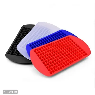 Topinon Mini Silicone Ice Cube Trays, 160 Grids Food Grade Small Ice Trays (3 Pcs- Multi Color)