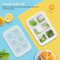 Topinon 1 Pack Ice Cube Trays - Large Square Ice Cube Molds Reusable Ice Maker with Removable Lids-thumb4