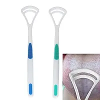 Topinon Tongue Cleaner with Silica Handle for Oral Hygiene(set of 2)-thumb1