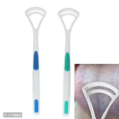Topinon Tongue Cleaner with Silica Handle for Oral Hygiene(set of 2)-thumb2