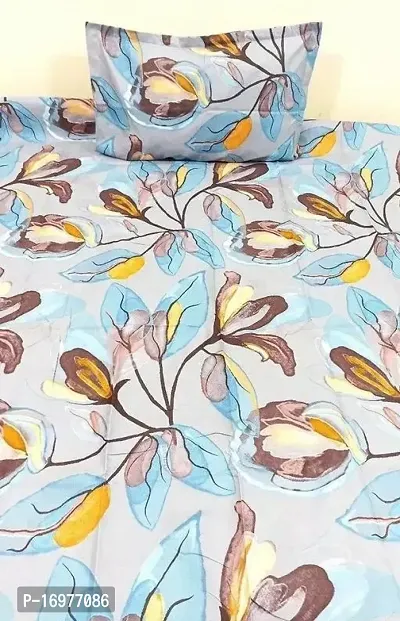 Stylish Cotton Single BedSheet with 1 Pillow Cover-thumb0