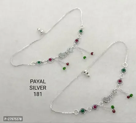 FANCY SILVER PAYAL ANKLET-thumb0