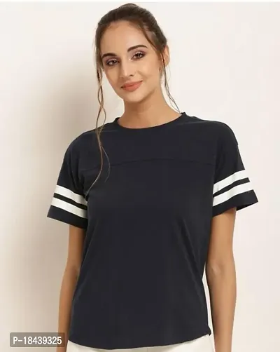Stylish Fancy Cotton T-Shirts For Women-thumb0