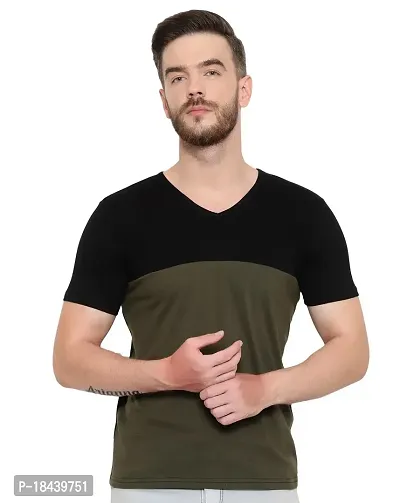 Stylish Fancy Cotton Round Neck T-Shirts For Men-thumb0