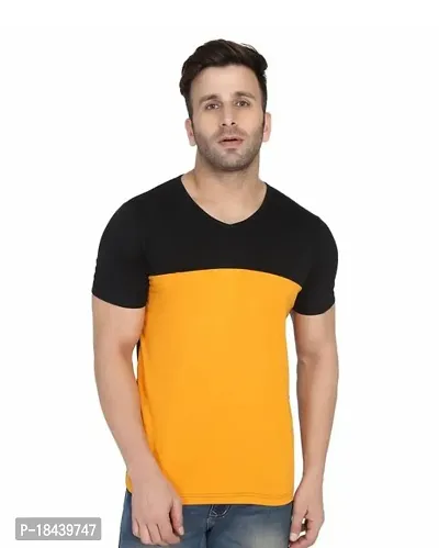 Stylish Fancy Cotton Round Neck T-Shirts For Men-thumb0