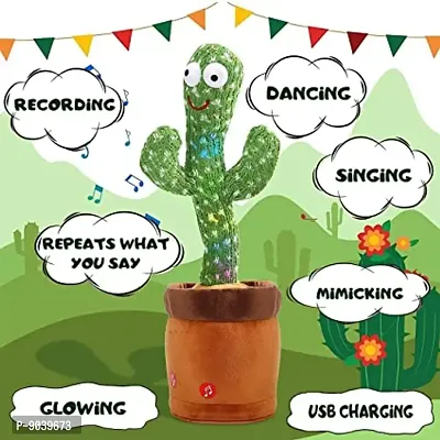 Electronic Dancing Cactus Toy with Lighting,Singing Cactus Recording and Repeat-thumb4