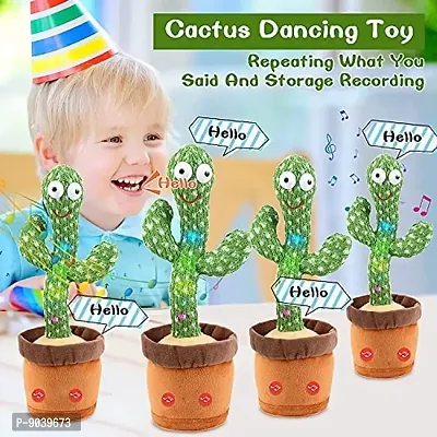 Electronic Dancing Cactus Toy with Lighting,Singing Cactus Recording and Repeat-thumb0