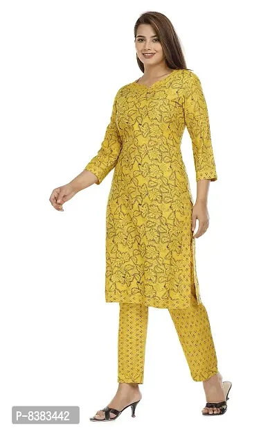 NANAK FEB Women's Rayon Kurti with Pants Set | Kurti with Palazzo Set-thumb4