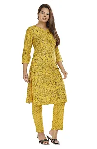 NANAK FEB Women's Rayon Kurti with Pants Set | Kurti with Palazzo Set-thumb2