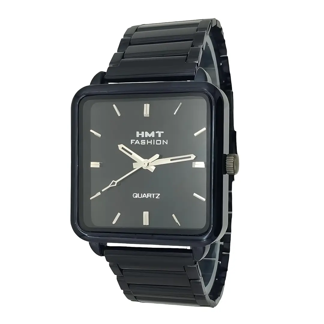 Hmt black outlet chain watch