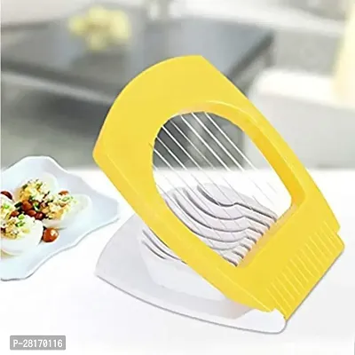 Stylish Yellow Plastic Egg Cutter-thumb0