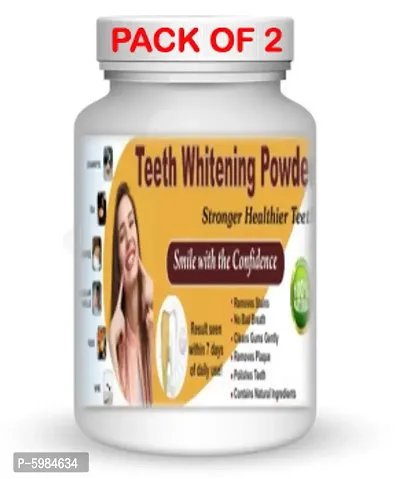 100% GUARANTEED RESULT WITHIN 7 DAYS.TEETH WHITENING POWDER. (PACK OF 2)